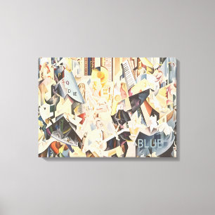 Lienzo Música del vintage, jazz del art déco, rapsodia 