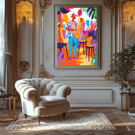 Lienzo Músico de Saxofón Colorido en Estilo Fauve