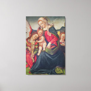 Lienzo Músicos de la Virgen y el Niño y el Ángel