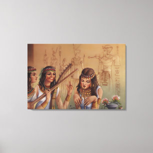 Lienzo Músicos del Antiguo Egipto en tabla de espuma de a