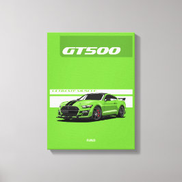 Lienzo Mustang GT500 Muscle Car Poster – Green