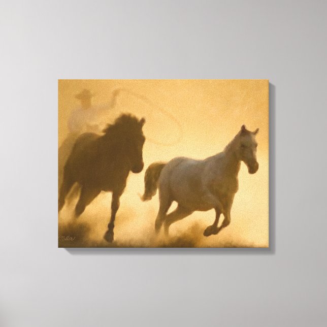 Lienzo Mustang roundup (Anverso)