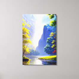 Lienzo Muy Hermoso Paisaje De Naturaleza Serena Pintura