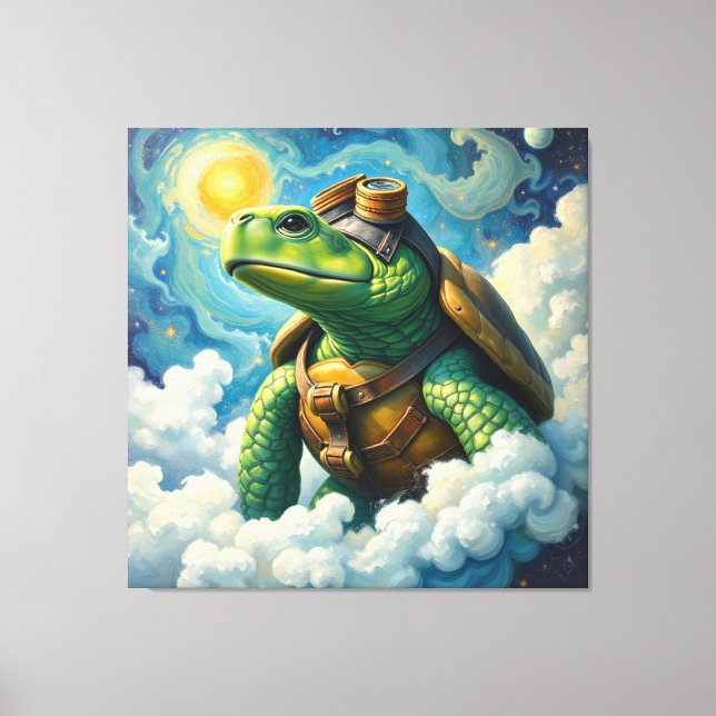 LIENZO MUY LEJOS EN LAS NUBES Y MÁS ALLÁ DE LAS 10 (Anverso)