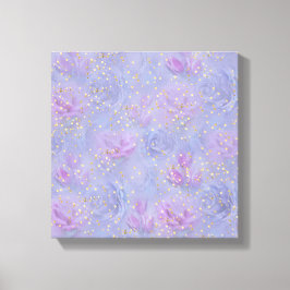 Lienzo Muy peri acuarela, Rosas, tulipanes