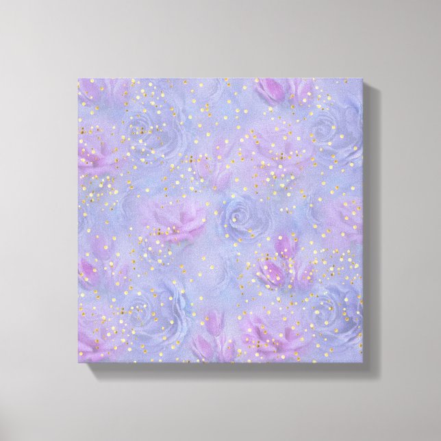 Lienzo Muy peri acuarela, Rosas, tulipanes (Anverso)