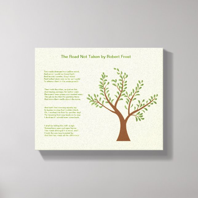 Lienzo MyPoetTree - El camino no tomado (Anverso)