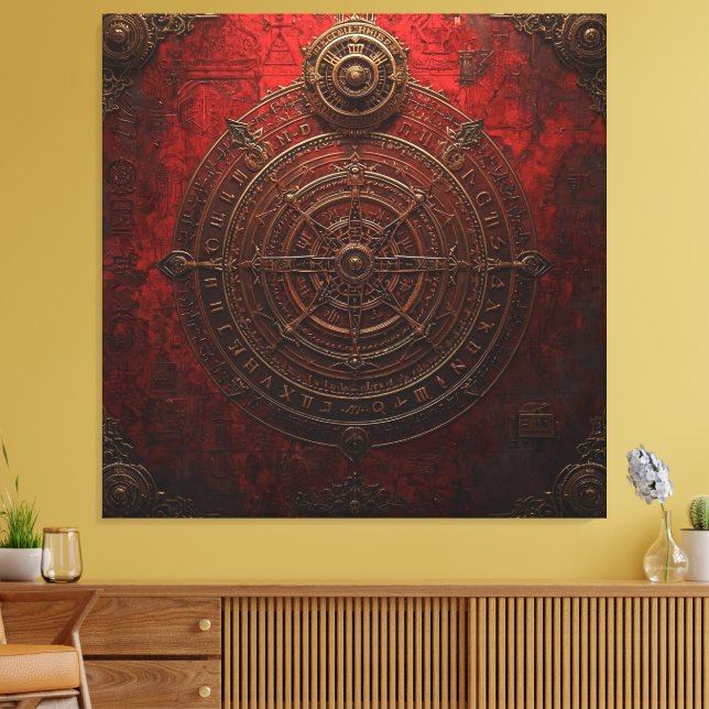 Lienzo Mystic Compass Rose (Insitu (Sala de estar))