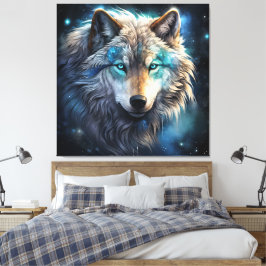 Lienzo Mystic Cosmic Wolf Canvas Art