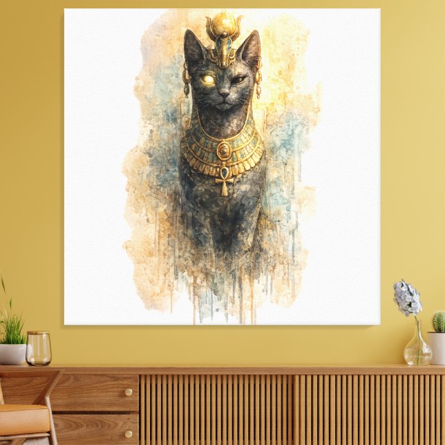Lienzo Mystic Egyptian Cat Ancient Inspired Artistic  (Insitu (Sala de estar))
