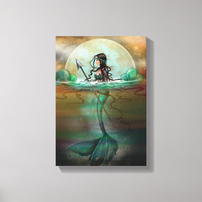 Lienzo Mystic Sea Mermaid Fantasy Art de Molly Harrison (Anverso)
