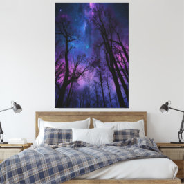 Lienzo Mystical Cosmic Forest Canvas Wall Art - Dreamy