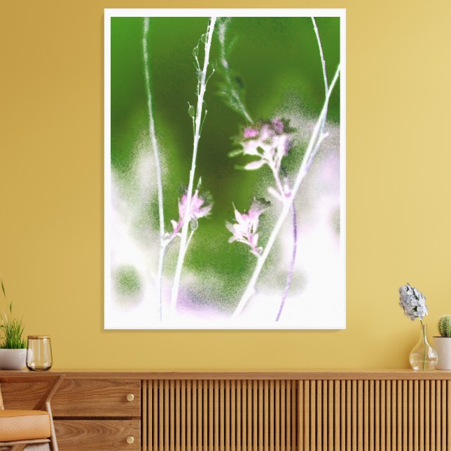 Lienzo Mystical Forest Bloom – Boho Flowers & Trees (Insitu (Sala de estar))