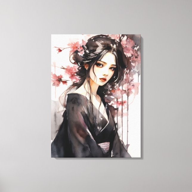 Lienzo Mystique en Bloom #090: Abrazo de elegancia (Anverso)