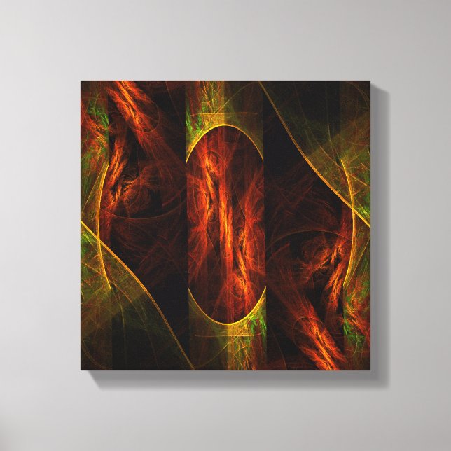 Lienzo Mystique Jungle Resumen Art Black and White (Anverso)