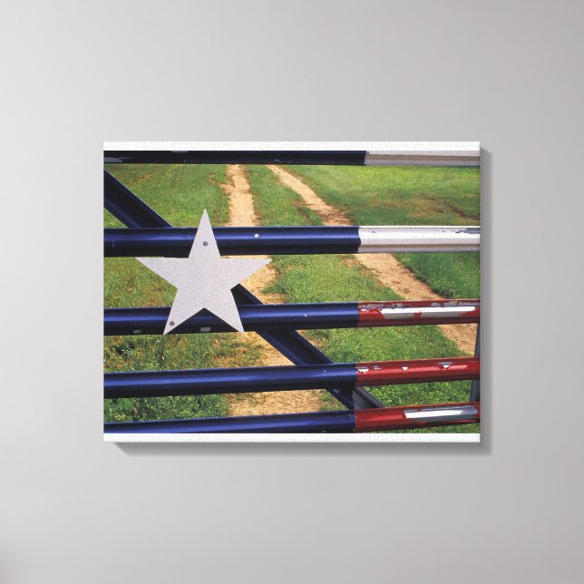 Lienzo N.A., EE. UU., Texas, lago Buchanan, bandera de Te (Anverso)
