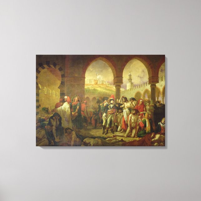 Lienzo N. Bonaparte visitando la plaga de (Anverso)
