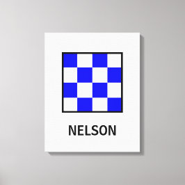 Lienzo N Nombre de familia Bandera náutica