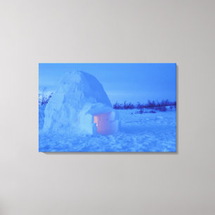 Lienzo NA, Canadá, Manitoba, Churchill. Igloo ártico