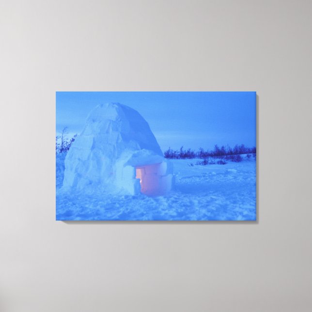 Lienzo NA, Canadá, Manitoba, Churchill. Igloo ártico (Anverso)
