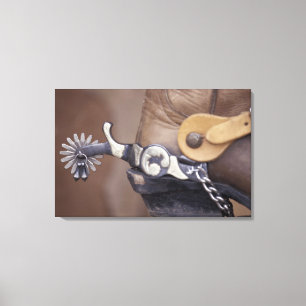 Lienzo NA, EE.UU., Texas, Lubbock Cowboy arranca y espole