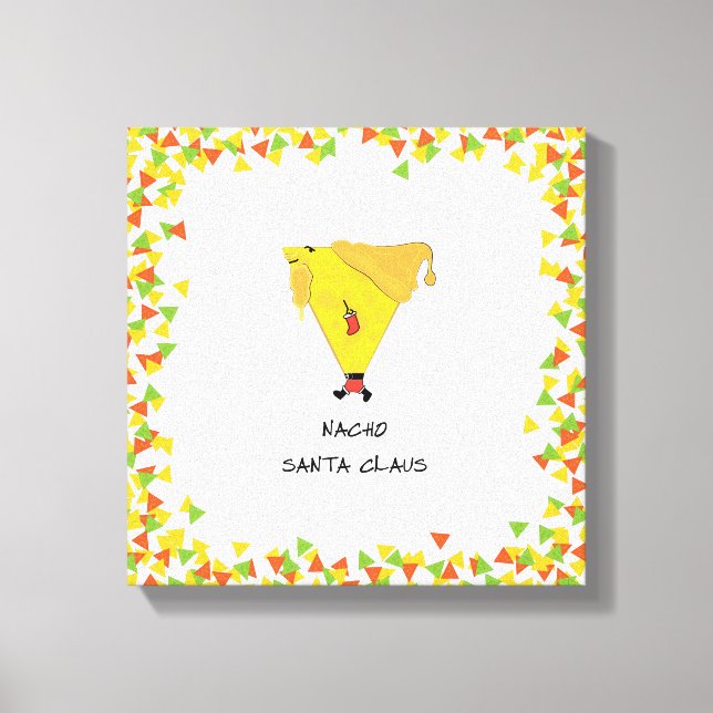 Lienzo Nacho Santa con chile (Anverso)