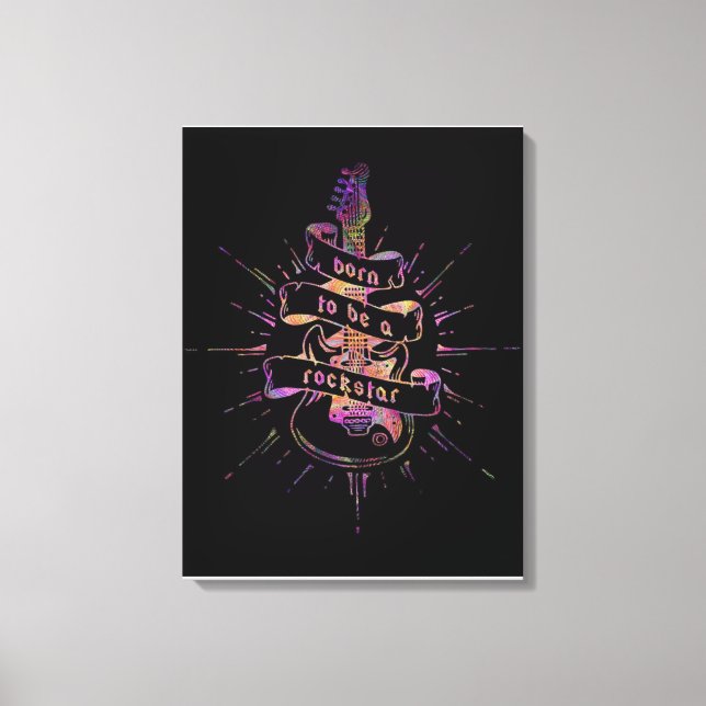 Lienzo Nacido para ser una estrella de rock (Anverso)