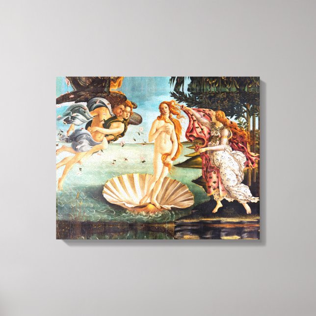 Lienzo Nacimiento de Botticelli de Venus restaurado (Anverso)