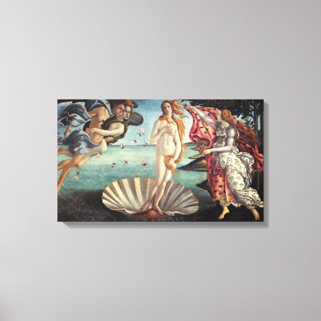 Lienzo Nacimiento de Venus por Sandro Botticelli (Anverso)