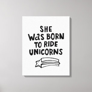 Lienzo Nació En Unicornios