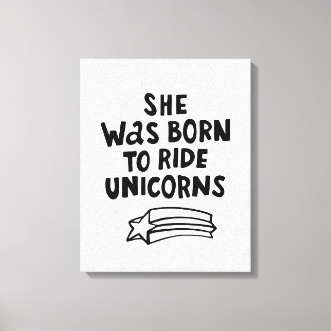 Lienzo Nació En Unicornios (Anverso)