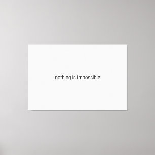 Lienzo Nada es imposible texto plano