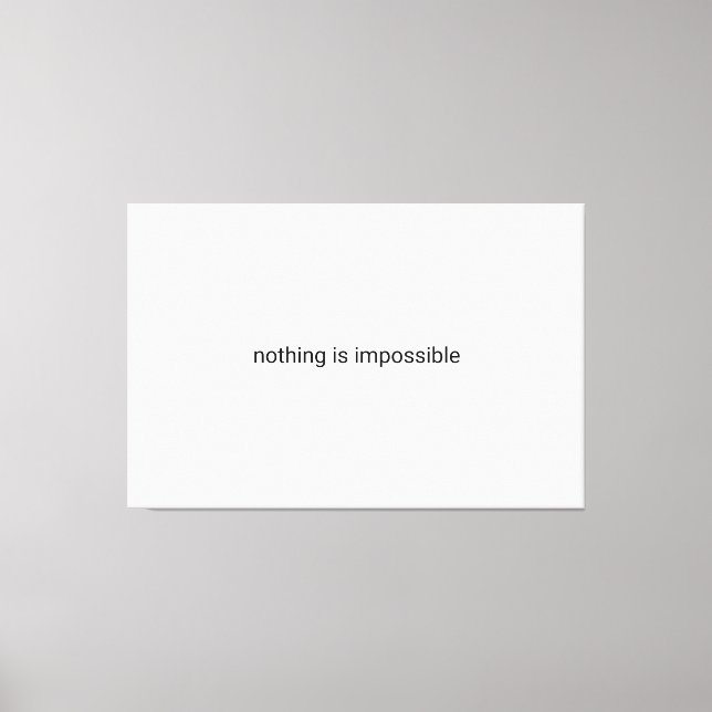 Lienzo Nada es imposible texto plano (Anverso)
