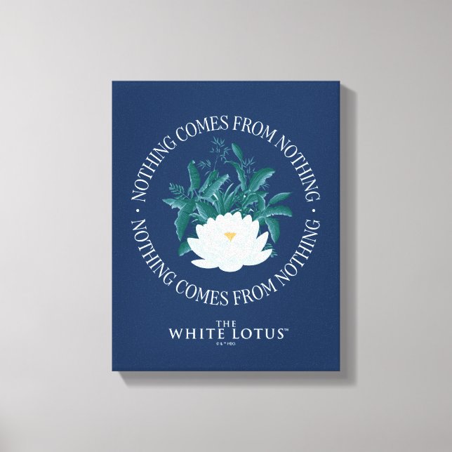 Lienzo Nada Viene De Nada: El Lotus Blanco (Anverso)