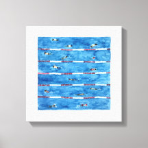 Nadadores durante los períodos de calor en acuarel