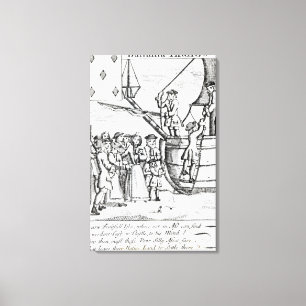 Lienzo Naipe que representa a los inmigrantes que llegan