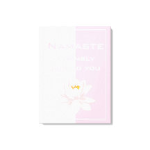 Namaste en rosa y blanco