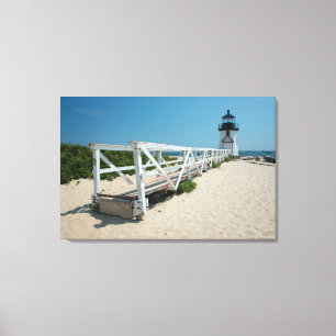 Lienzo Nantucket. Antiguo faro de madera