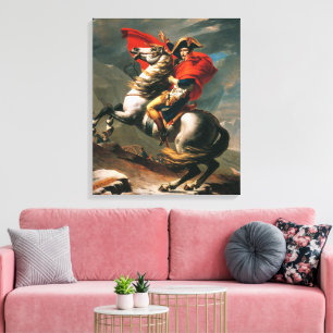 Lienzo Napoleón cruzando los Alpes Pintura al óleo clásic