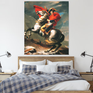 Lienzo Napoleón cruzando los Alpes Pintura al óleo clásic