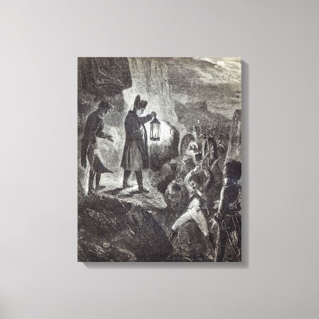 Lienzo Napoleón extricando la artillería de lanas (Anverso)