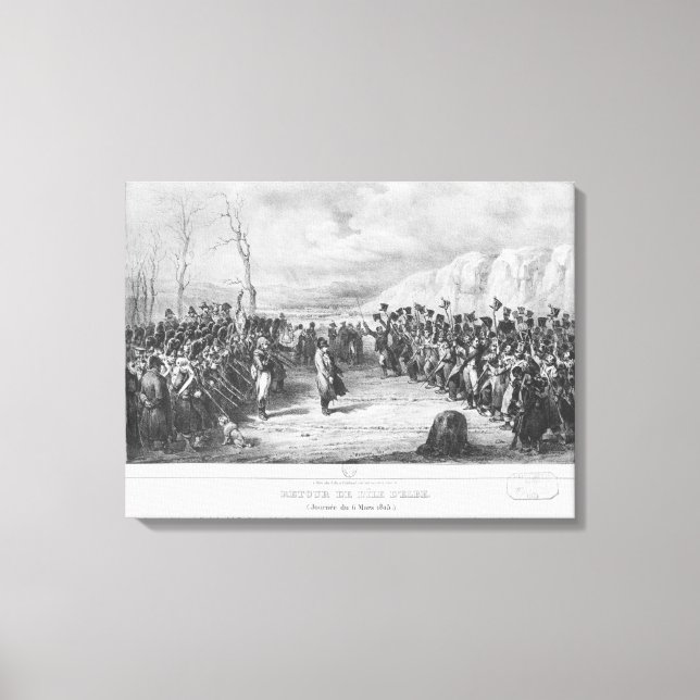 Lienzo Napoleón I volviendo de Elba (Anverso)