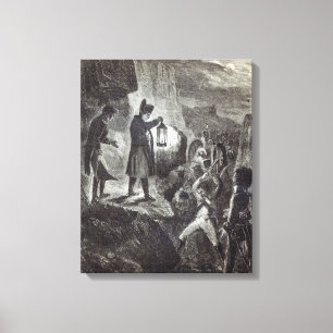 Lienzo Napoleon que libera la artillería de Lannes