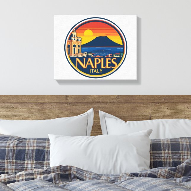 Lienzo Nápoles Skyline 1 Magnet (Insitu(Dormitorio))
