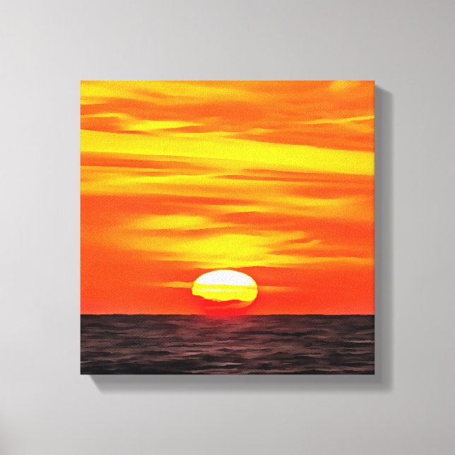 Lienzo Naranja artístico Aegean Sunset Akyaka (Anverso)