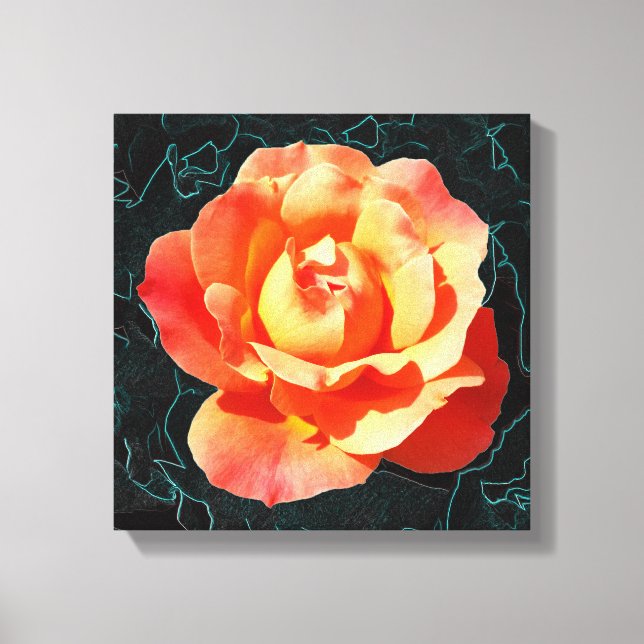 Lienzo Naranja brillante rosa (Anverso)