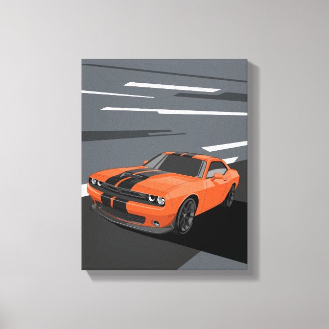 Lienzo Naranja Challenger (Anverso)