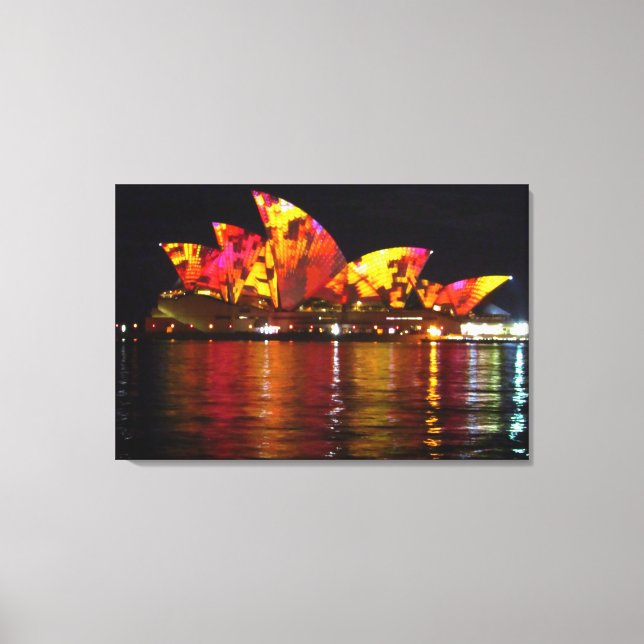 Lienzo naranja de la ópera de sydney (Anverso)