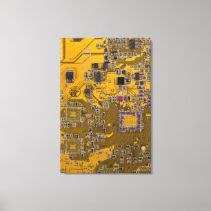 Lienzo Naranja de la placa de circuito del PCB del conjun