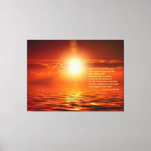 Lienzo Naranja del atardecer Golden Sky Sea of Gold Inspi (Anverso)